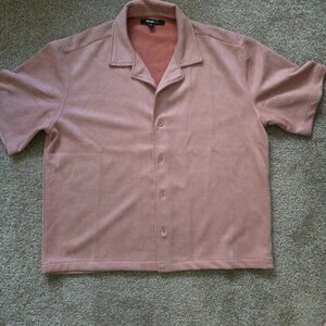 Suede style Cuban box-style shirt